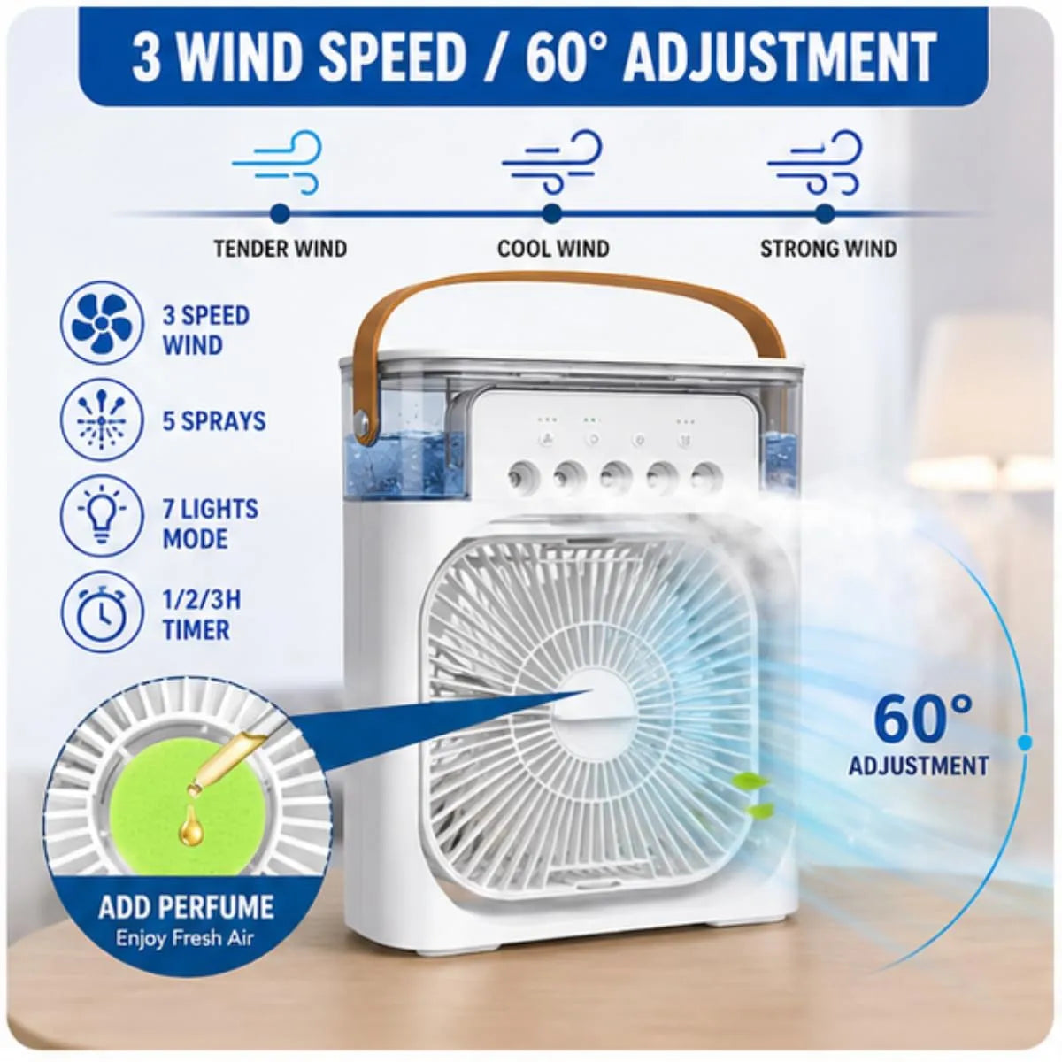 Portable Mini Air Cooler Fan