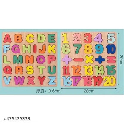 Wooden Alphabets & Numbers Board Puzzle